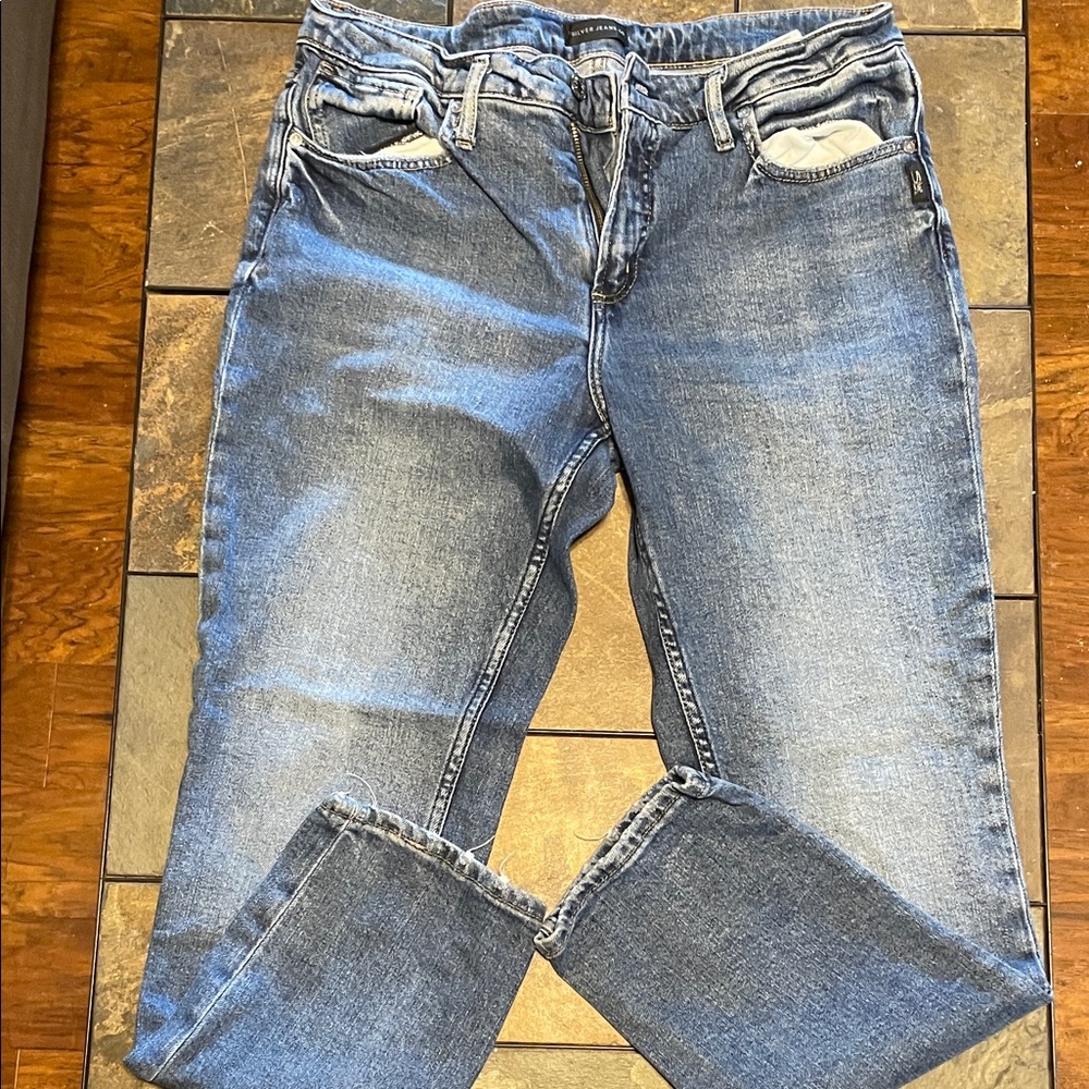 Silver Jeans Women's Straight Leg Blue Denim